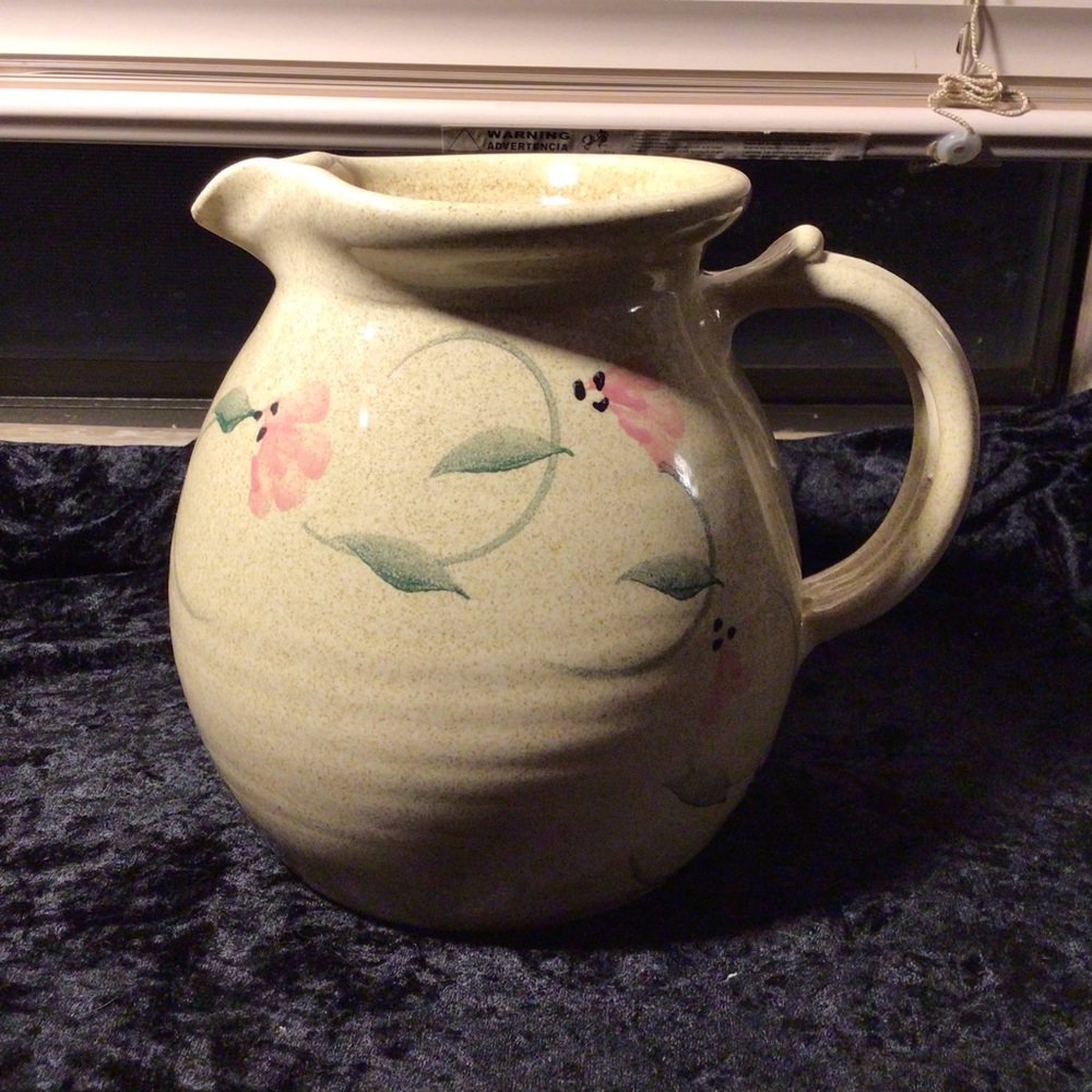 VTG Northern Stoneware Hand Made In USA Traditional Country Kitchen Pitcher
